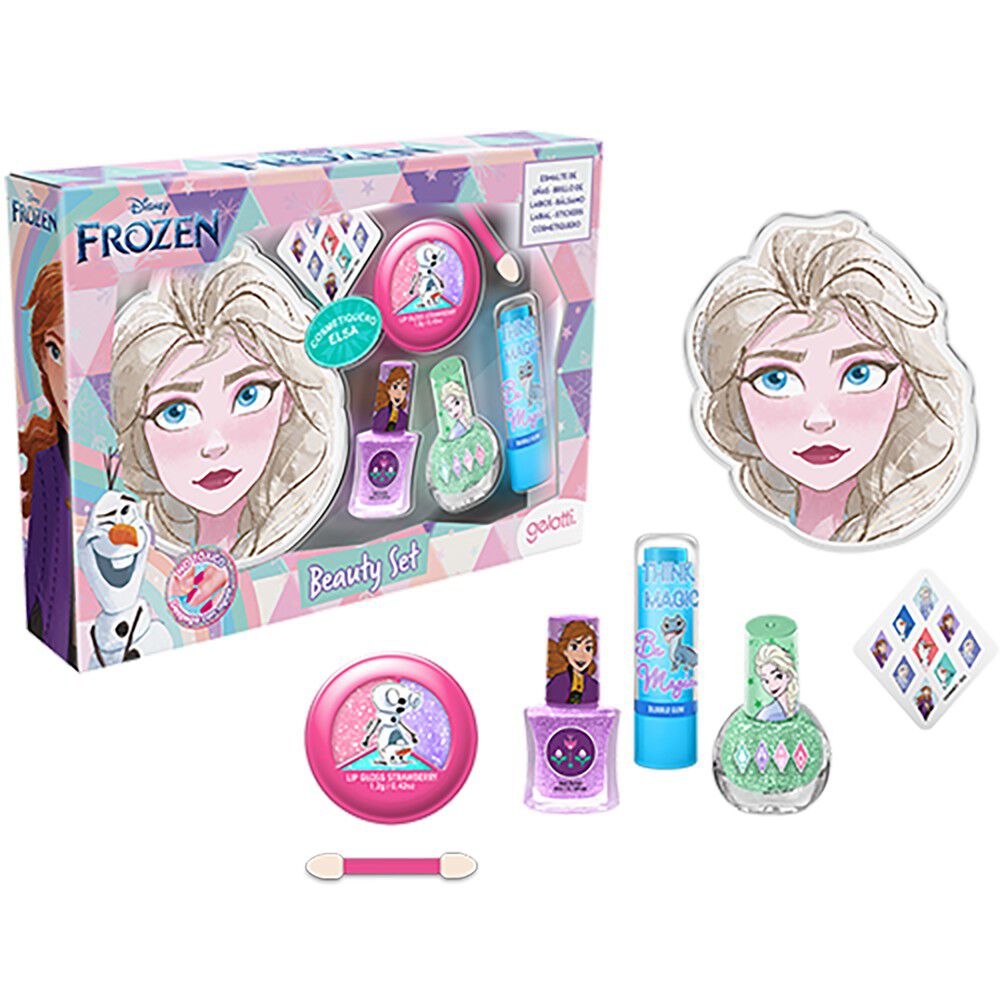 Set-de-Maquillaje-Frozen-2-Esmalte-+1--Balsamo-Labial-+-Paleta-Brillos-Labiales-+-Cosmetiquero-imagen-2