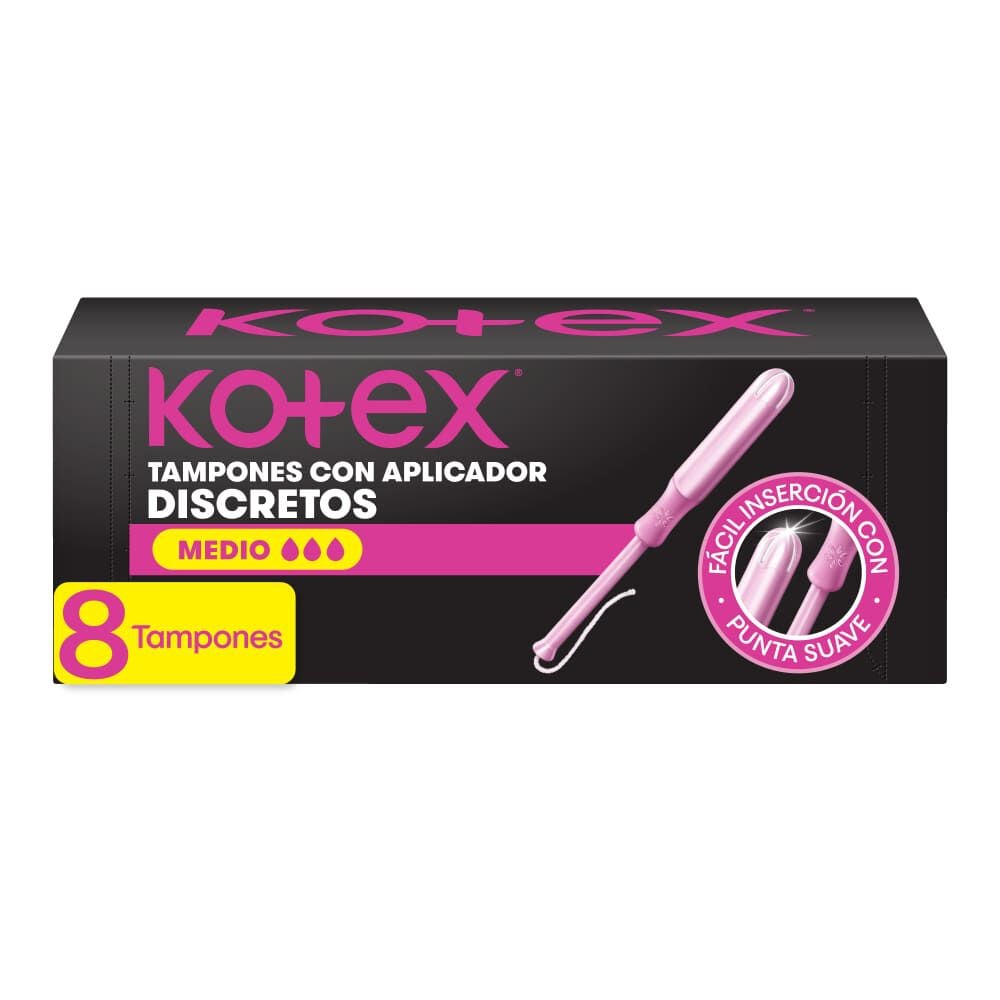 Tampones Kotex  Medio Aplicador 8U