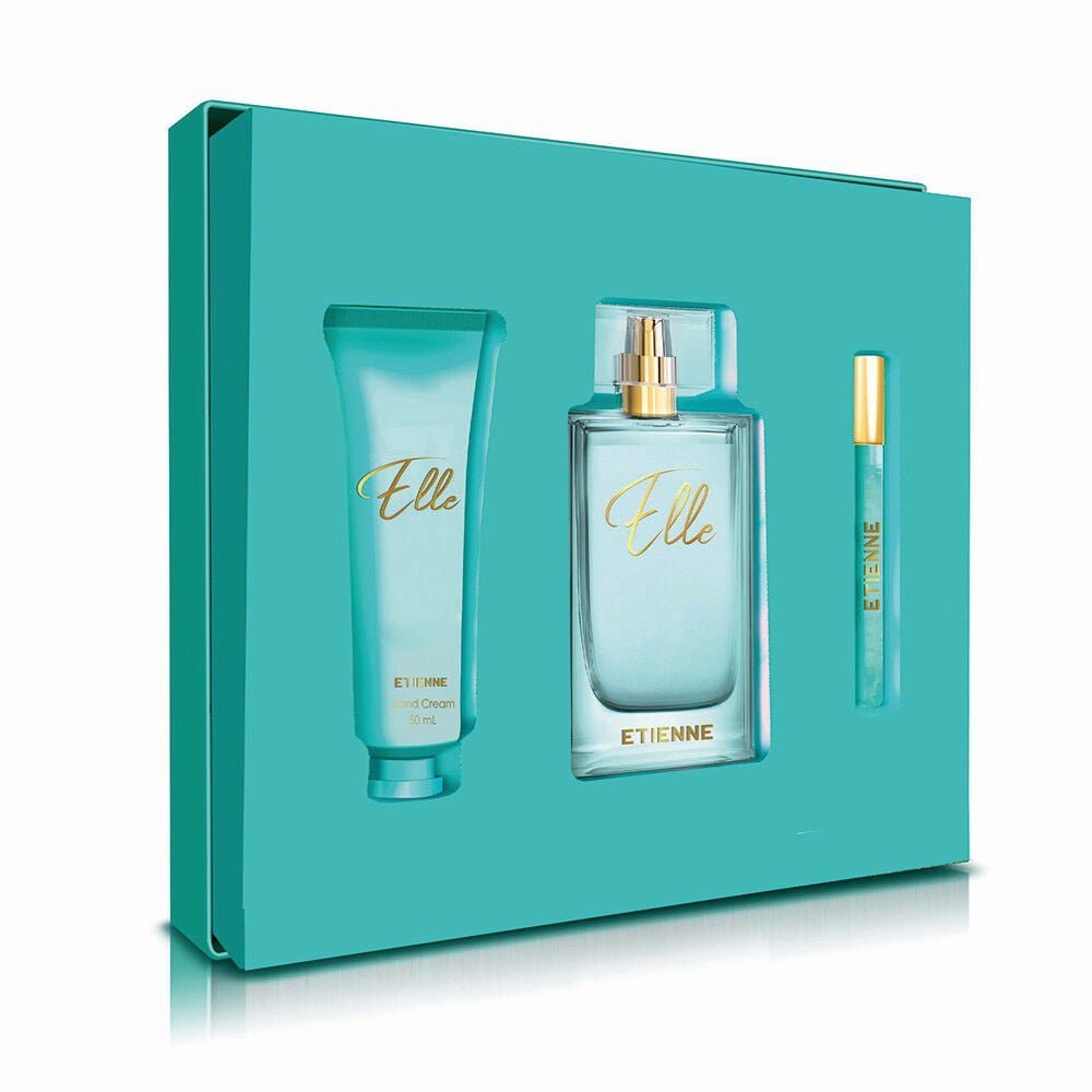 Set Perfume Etienne Elle 100ml + Crema para manos y Perfumero