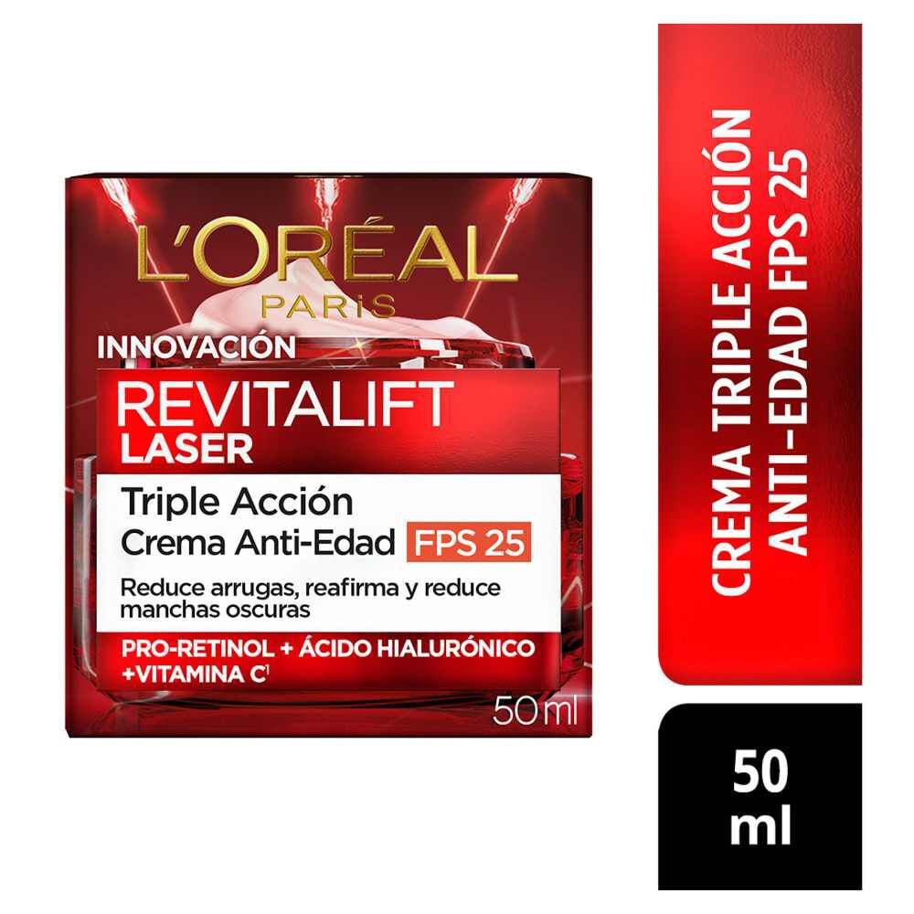 Crema Día Revitalift Laser FPS25 Anti-Edad, 50 ml