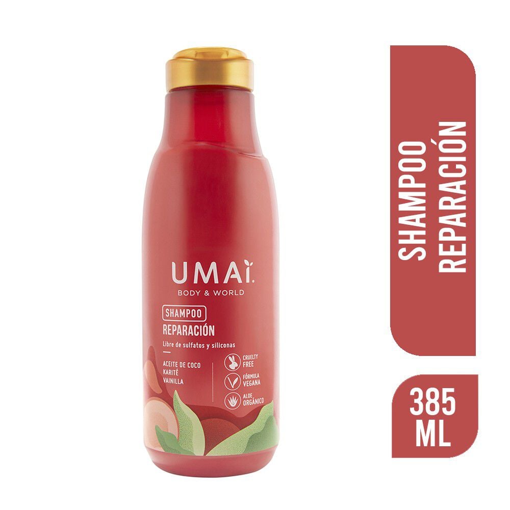 Shampoo Reparación Aceite de Coco, Karite y Vainilla 385 mL