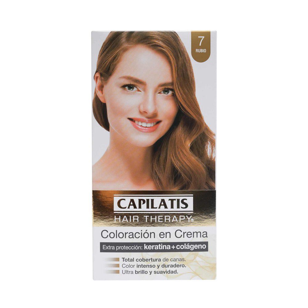 Hair-Therapy-Coloración-Crema-7,1-Rubio-Ceniza-Keratina-+-Colágeno-47-grs-imagen-1