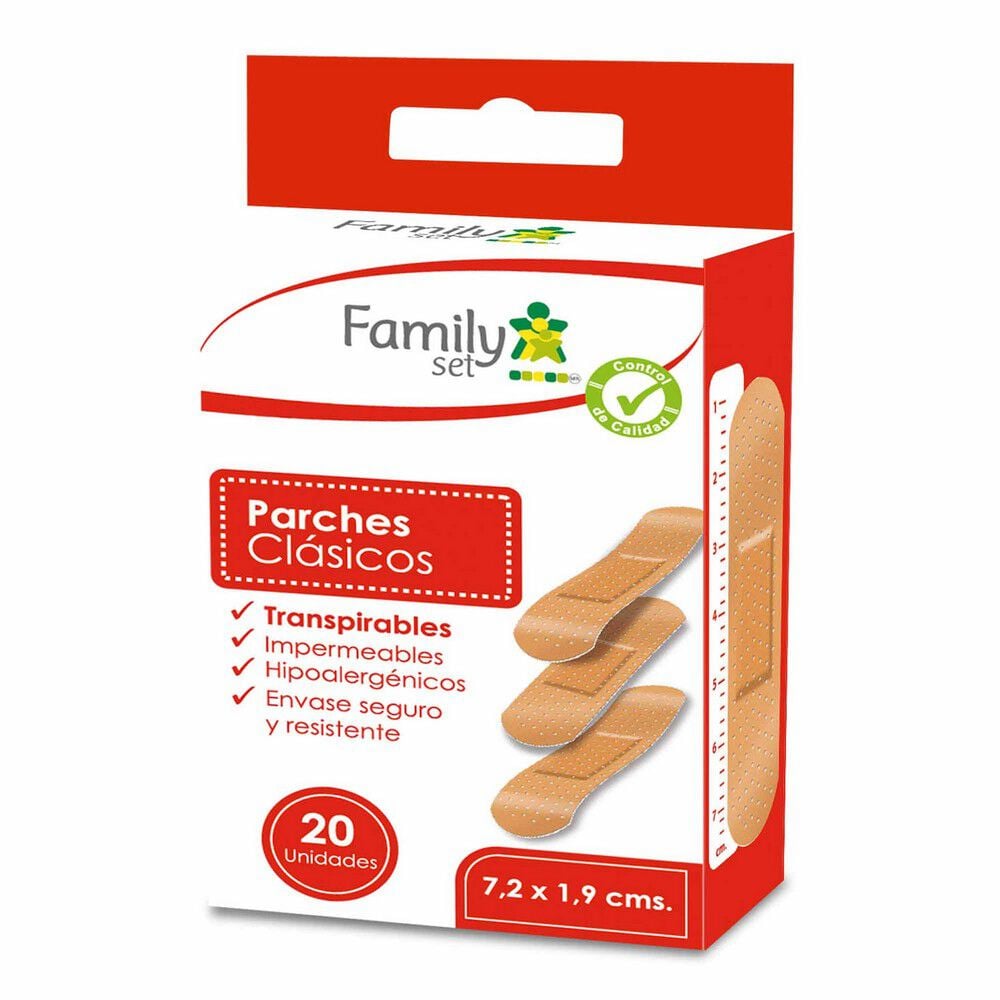 Parche Curita Clásico Pack 20 Parches de 7.2 x 1.9 cm