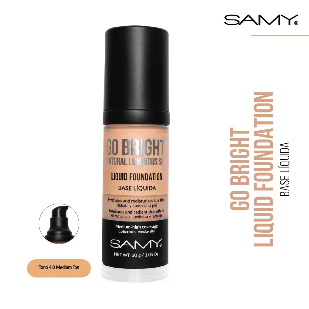 Base Líquida Go Bright 30G 4.0 Medium Tan