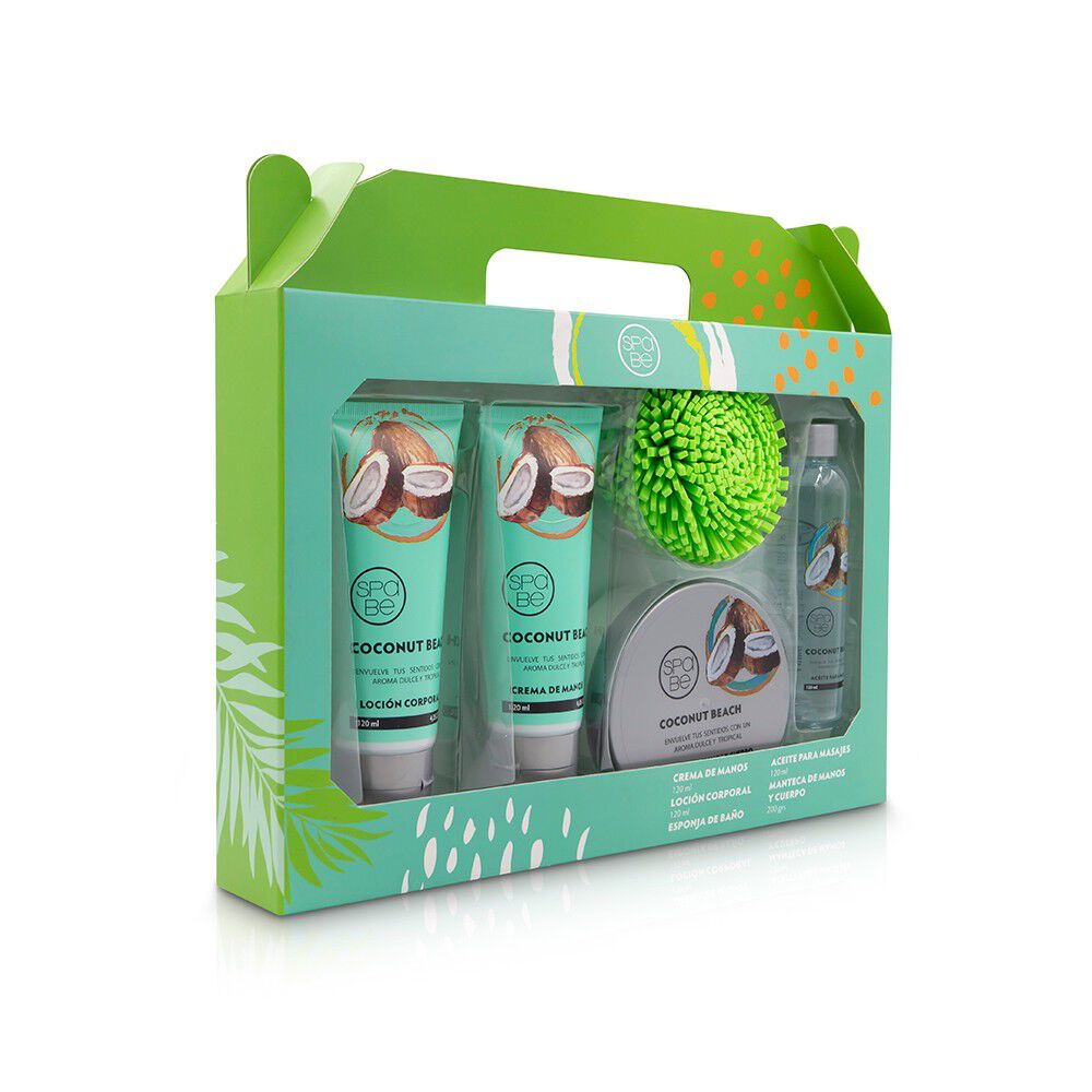 Maleta Coco Crema Manos + Crema Corporal + Manteca + Aceite Masaje