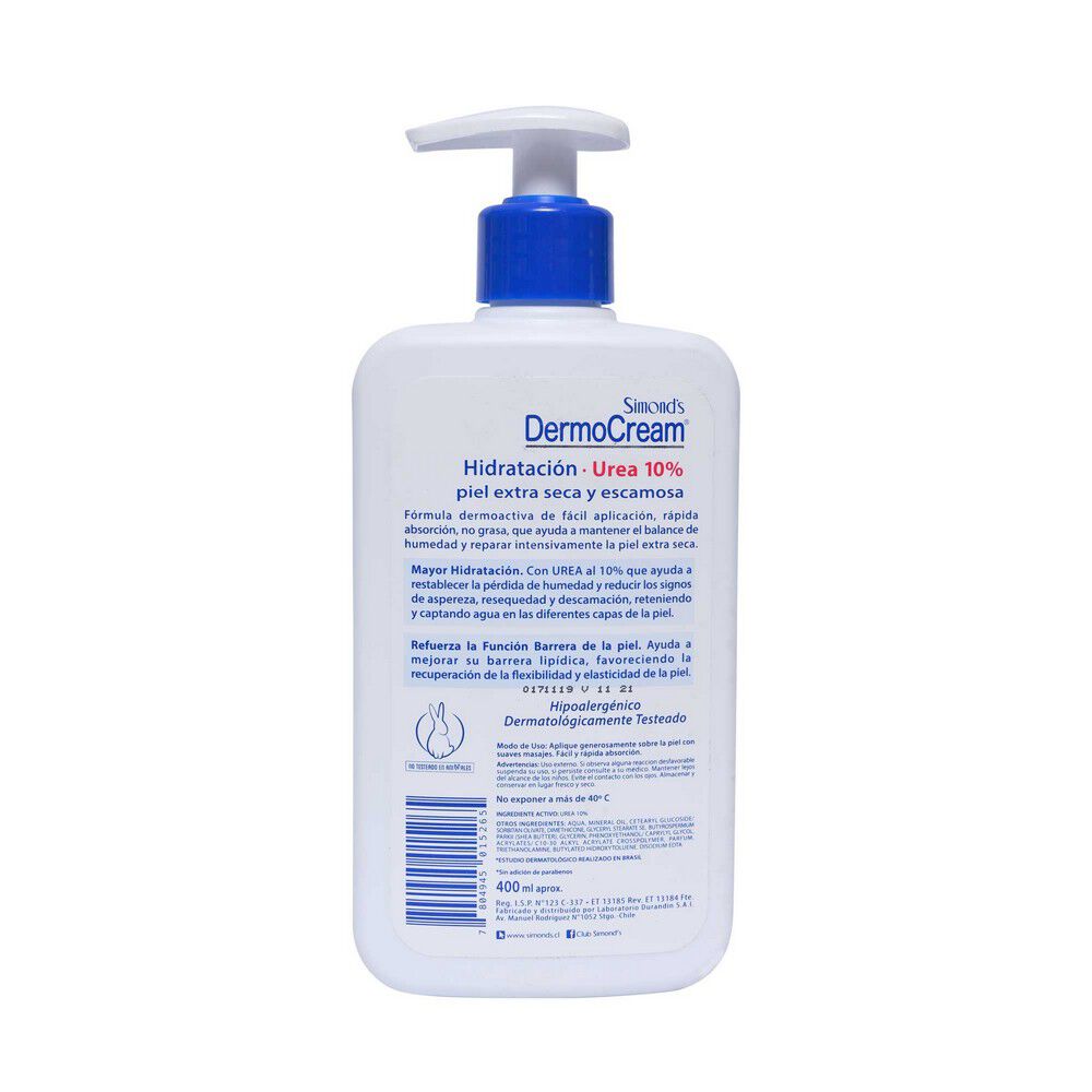 Crema-Hidratación-Urea-10%-Dermocream-400-mL-imagen-3