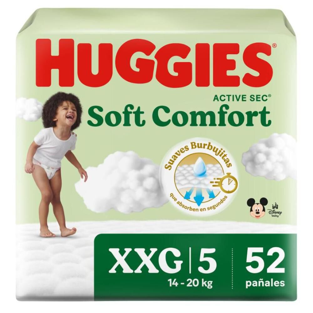 Pañales Huggies Active Sec XXG 52 Un