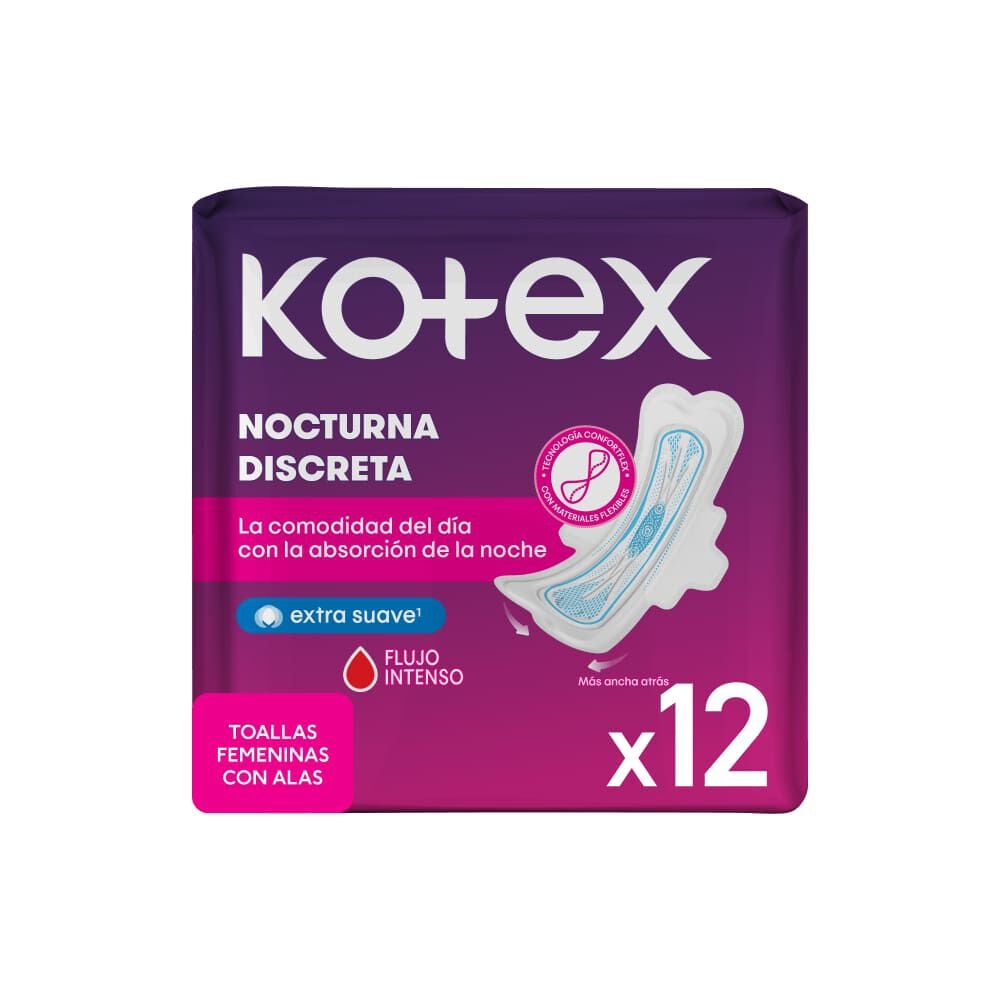Toalla Higiénica Kotex Ultrafina Nocturna 12 un