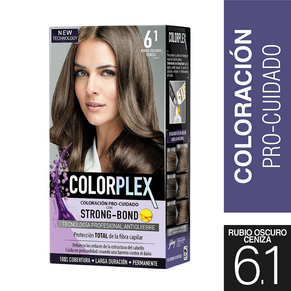 Coloración-Permanente-Pre-Cuidado-Strong-Bond-6.1-Rubio-Oscuro-Ceniza-imagen-1