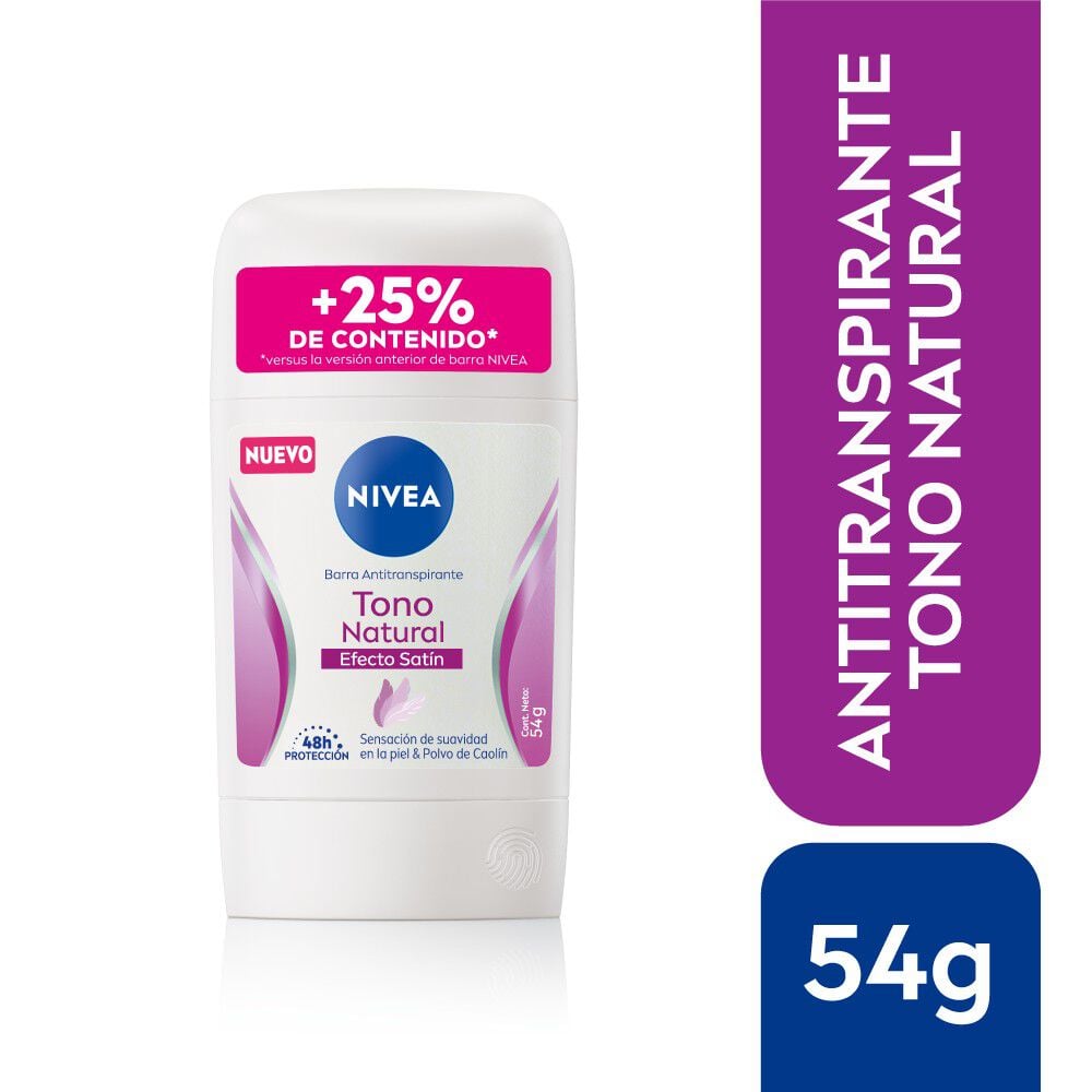 Barra Tono Natural Efecto Satín Femenino 54g