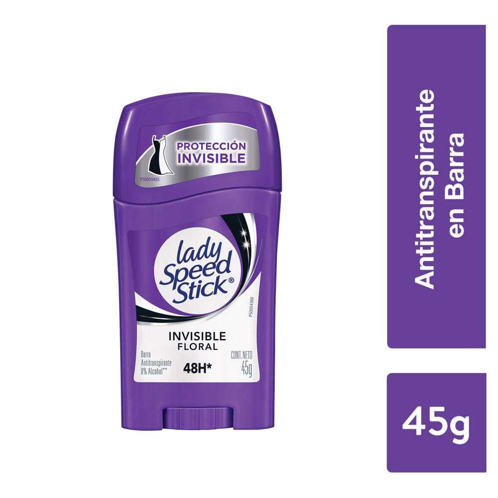 Desodorante Protección Invisible en Barra Floral 45 grs