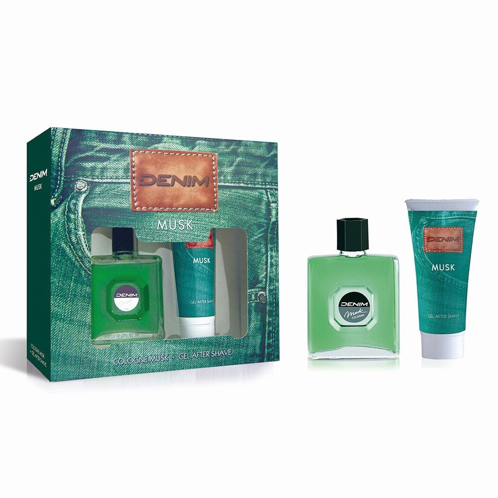 Estuche Colonia Musk 75 mL + Denim Gel After Shave Musk 75 mL