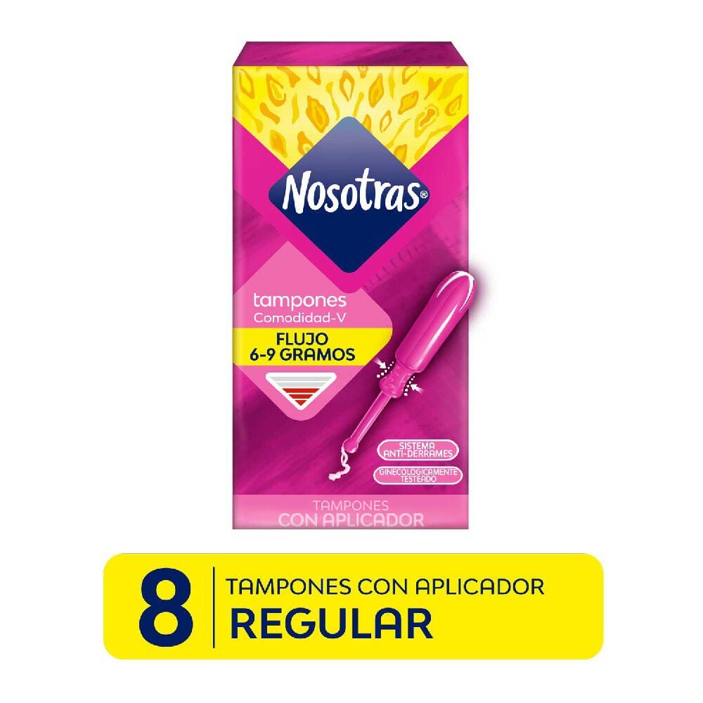 Tampón Regular con Aplicador Flujo Leve a Moderado 8 Unidades