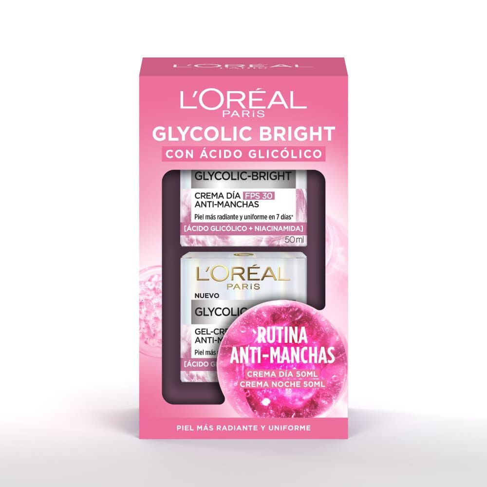 Rutina-Anti-Manchas-Glycolic-Bright:-Crema-De-Día-Fps30-Y-Crema-Gel-De-Noche-imagen-1