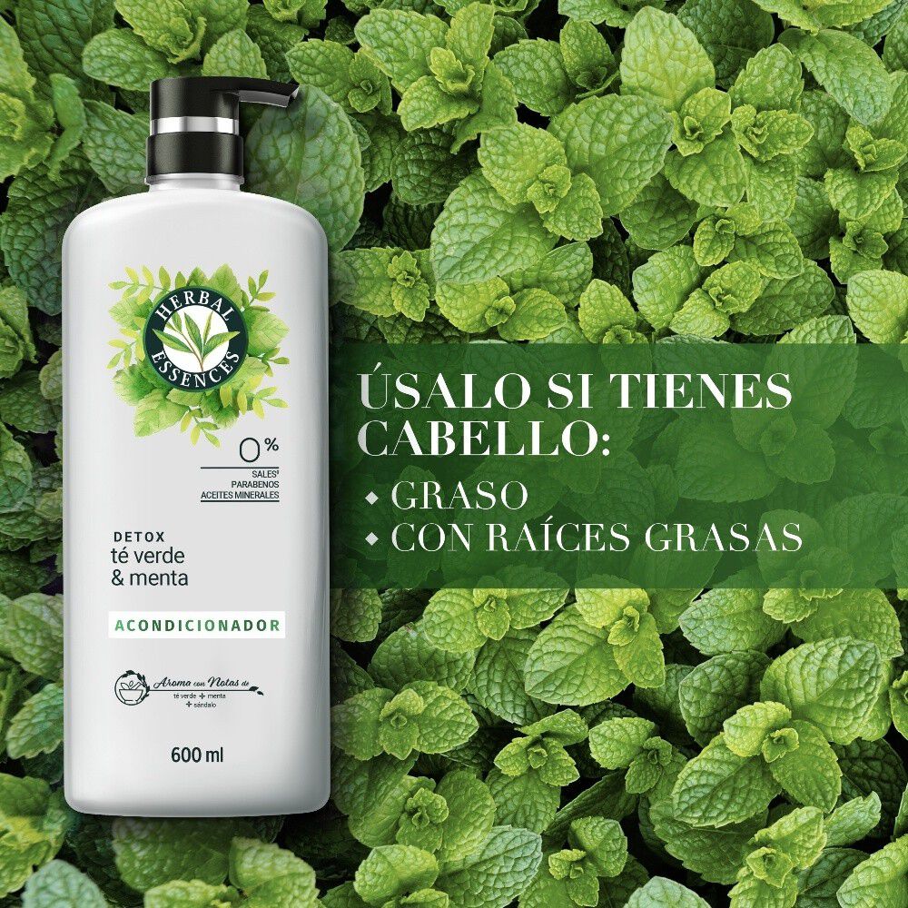 Acondicionador-Herbal-Essences-Detox-Té-verde-&-menta-600-ml-imagen-3