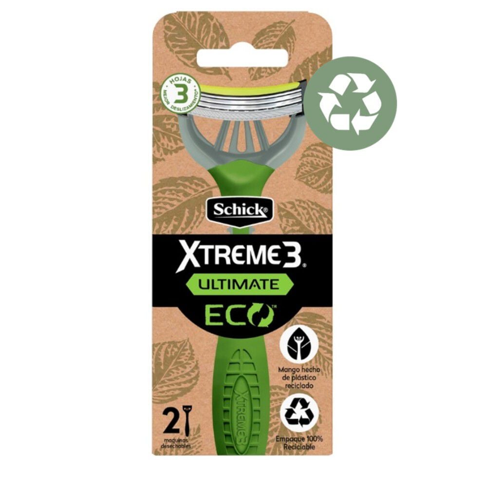 Xtreme 3 Ultimate Eco Máquina de Afeitar 3 Hojas Desechable X2