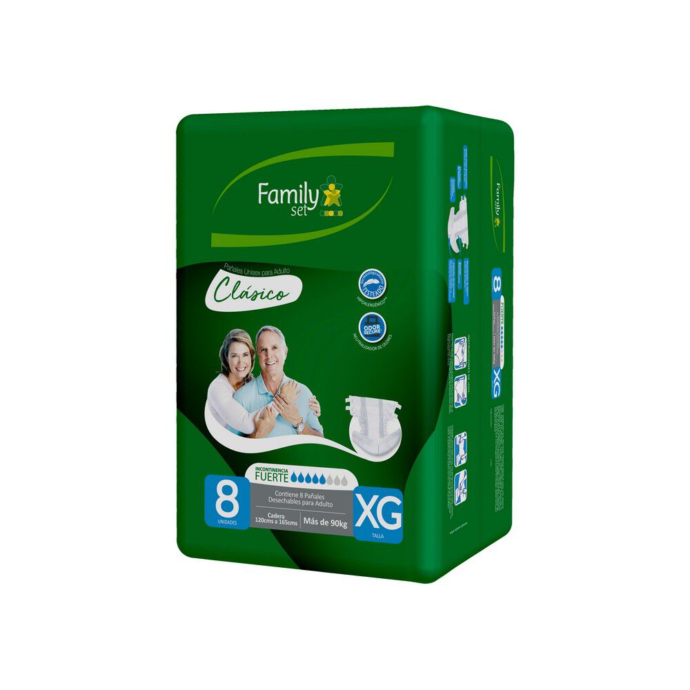 Clásico-Pañal-Unisex-Talla-Xg-x8-imagen