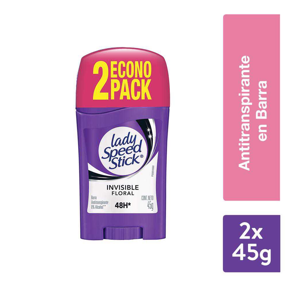 Desodorante en Barra Invisible Floral 45 gr Pack 2 Unidades