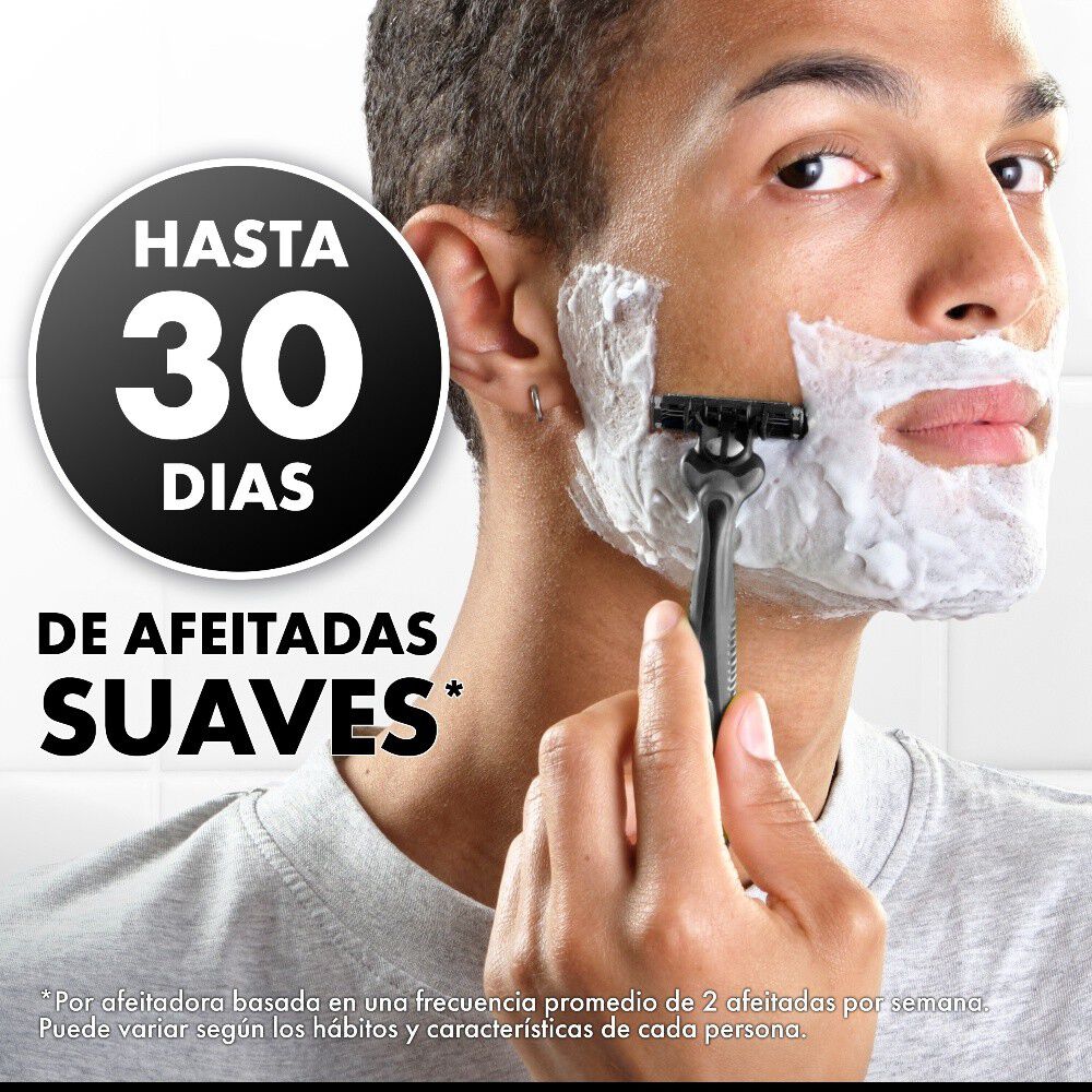 Máquina-de-Afeitar-Prestobarba-3-Carbono-con-Carbón-Activado-8-Und-imagen-4