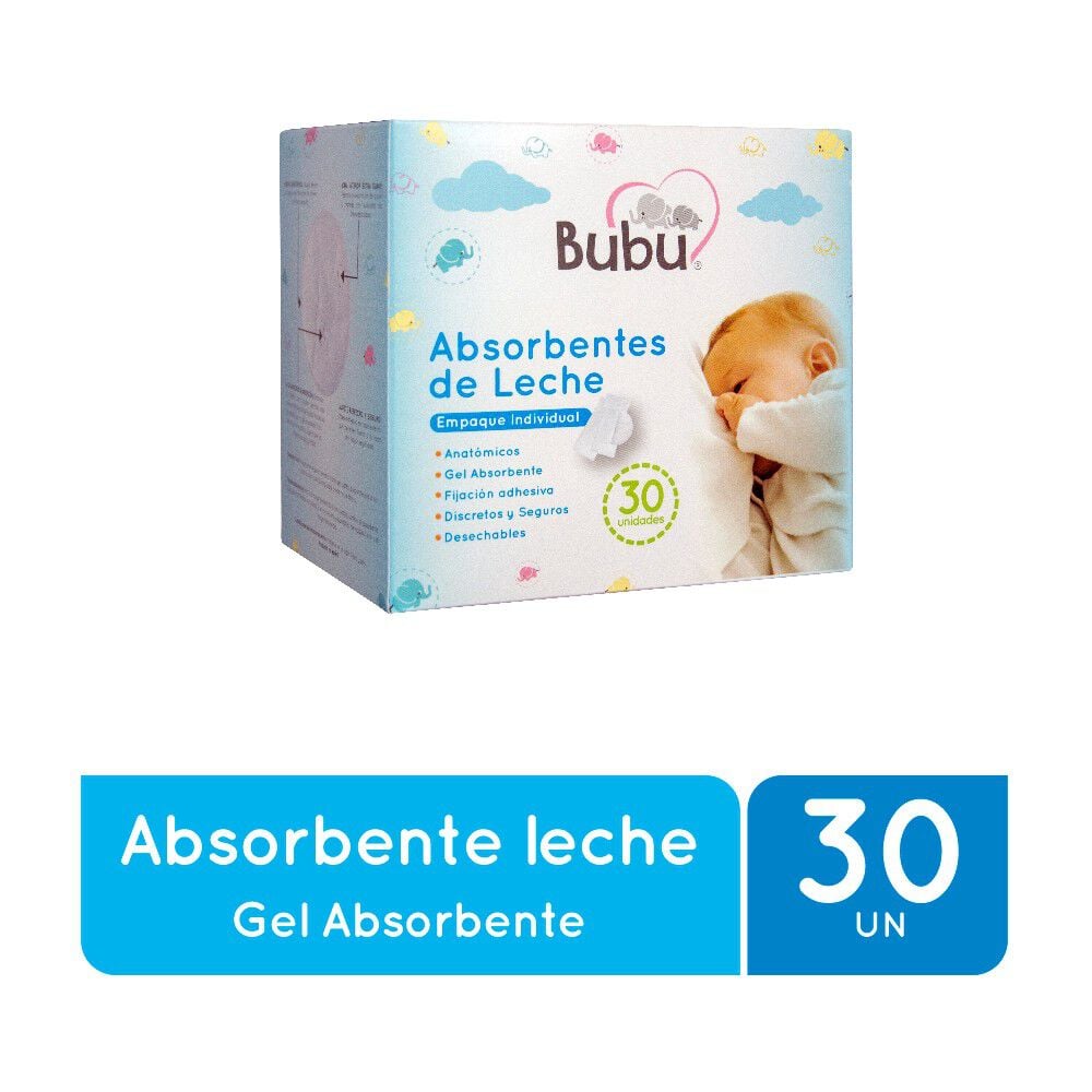 Absorbentes de Leche Anatómicos Empaque Individual X30