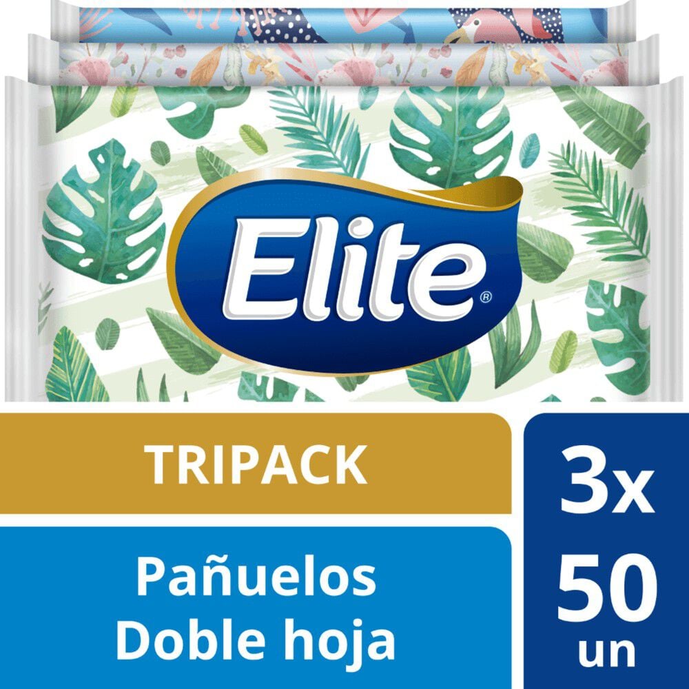 Pañuelos Desechables Doble Hoja Pack Familiar X3