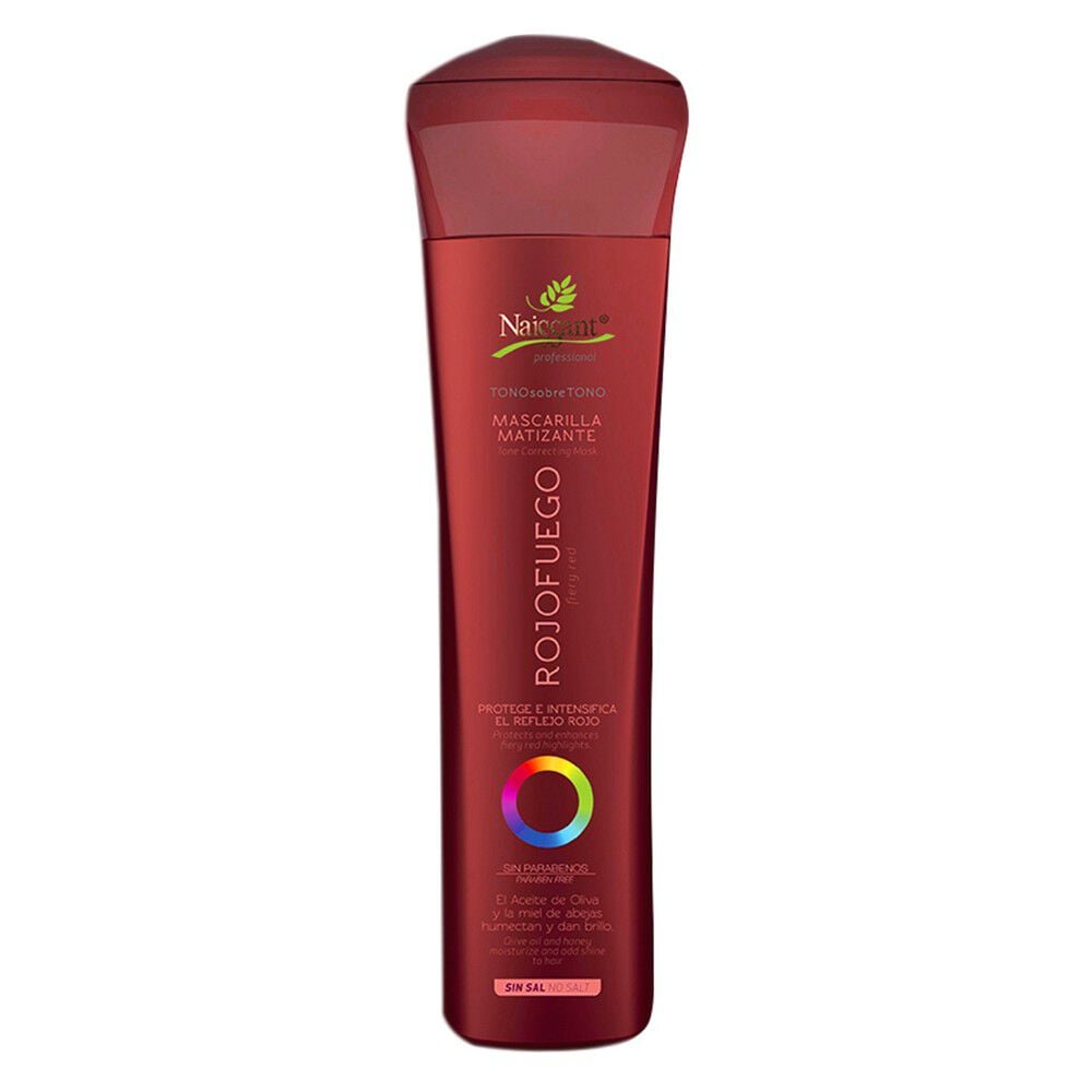Mascarilla Matizante Capilar Rojo Fuego Tono Sobre Tono sin Sal 300mL