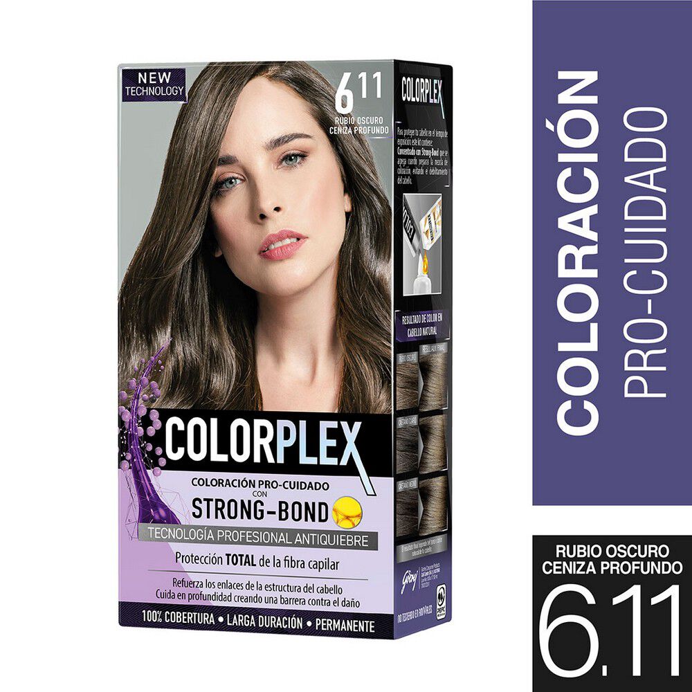 Coloración-Permanente-Pre-Cuidado-Strong-Bond-6.11-Rubio-Oscuro-Ceniza-Profundo-imagen-1