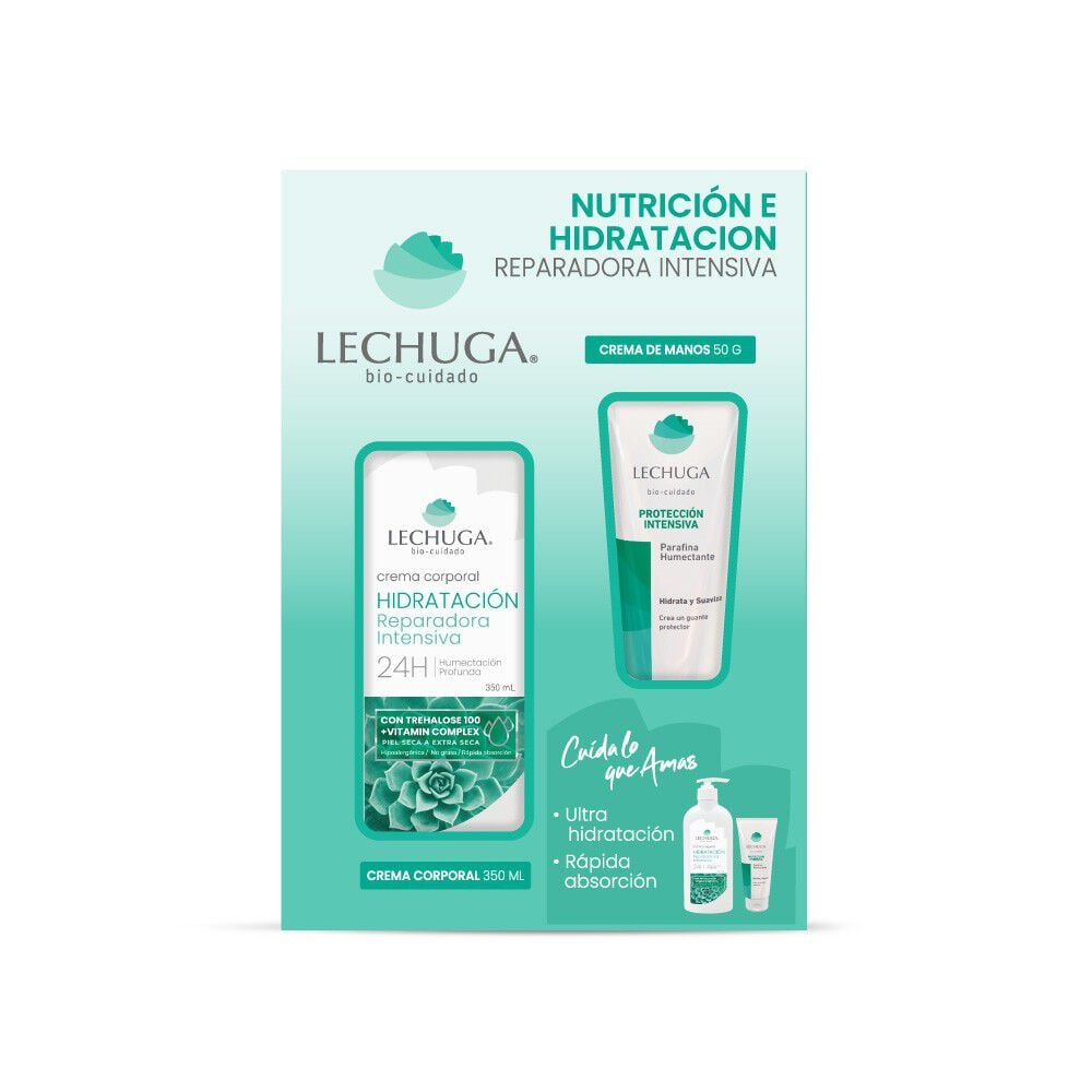Estuche Cremas Hidratación Cuerpo intensiva 350ml + crema de manos intensiva 50ml