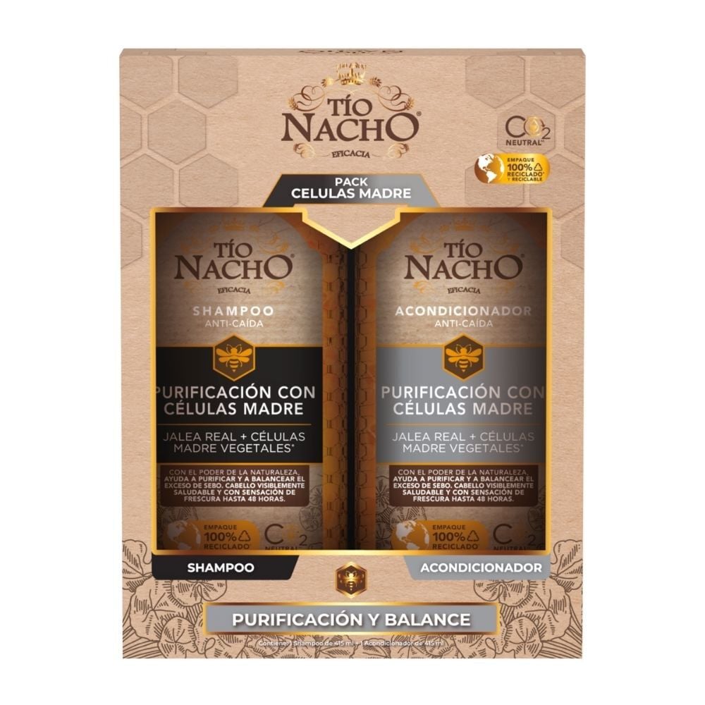 Anti-Caida Purificación con Célula Madre Shampoo 415 mL + Acondicionador 415 mL