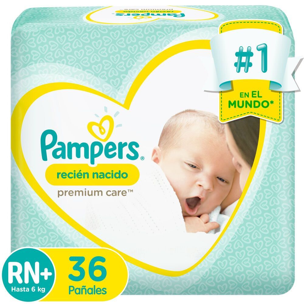 Recién Nacido Pañales Desechables RN+ 36 Unidades