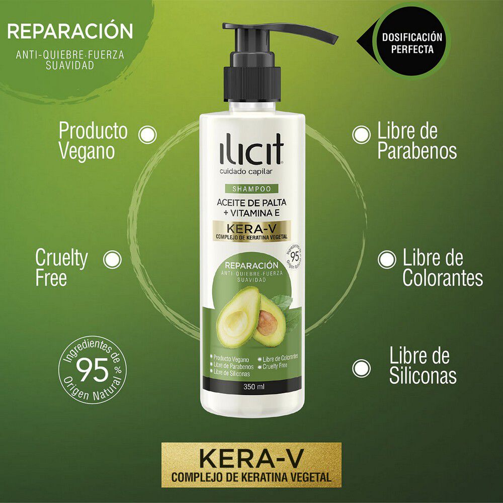 Shampoo-Aceite-de-Palta+Vitamina-E-Kera-V-Reparación-350mL-imagen-4
