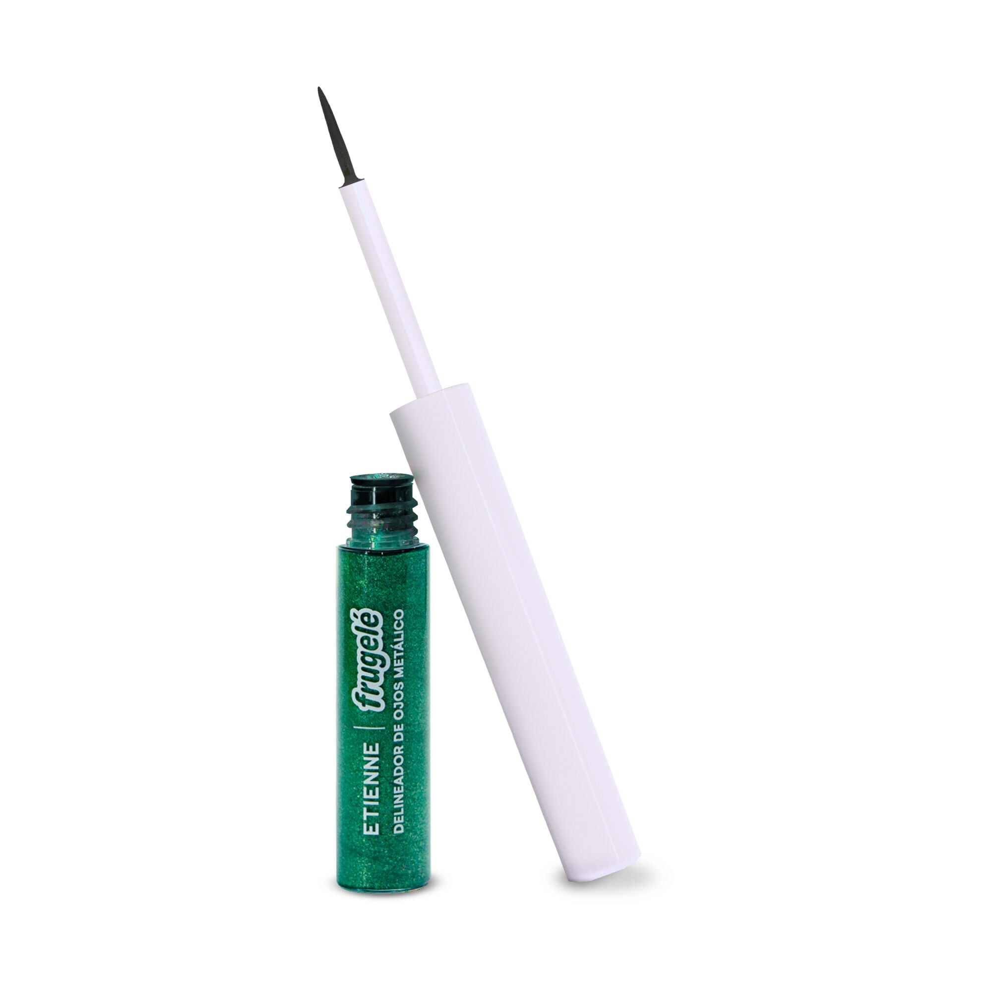Delineador De Ojos Liquido Metalico Frugele Candy Verde