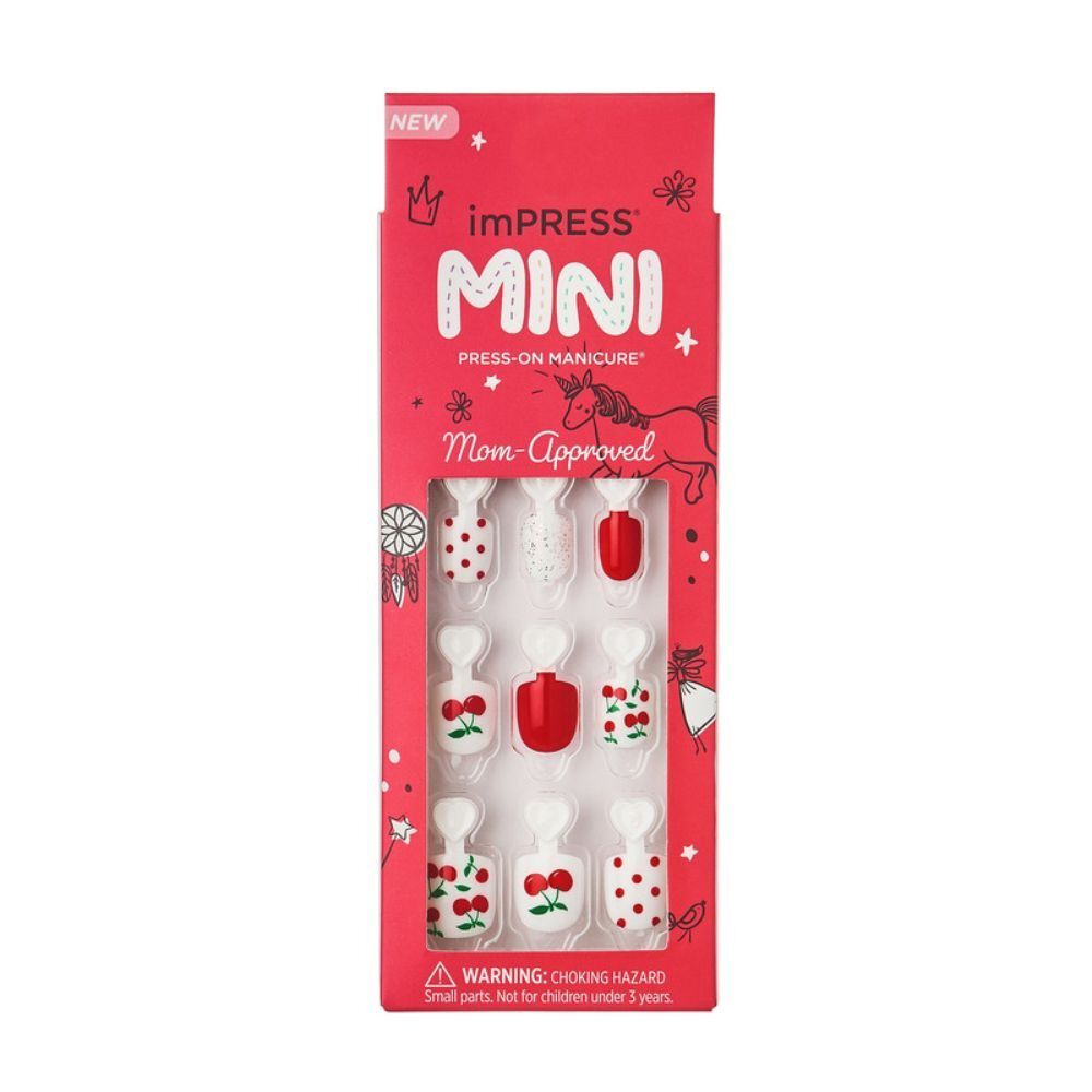 Uñas Postizas Mini Impress Cerezas X20