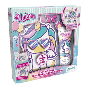 Set-de-Baño-Unicornio,-Shampoo-3-en1-+-Juego-Armado-imagen