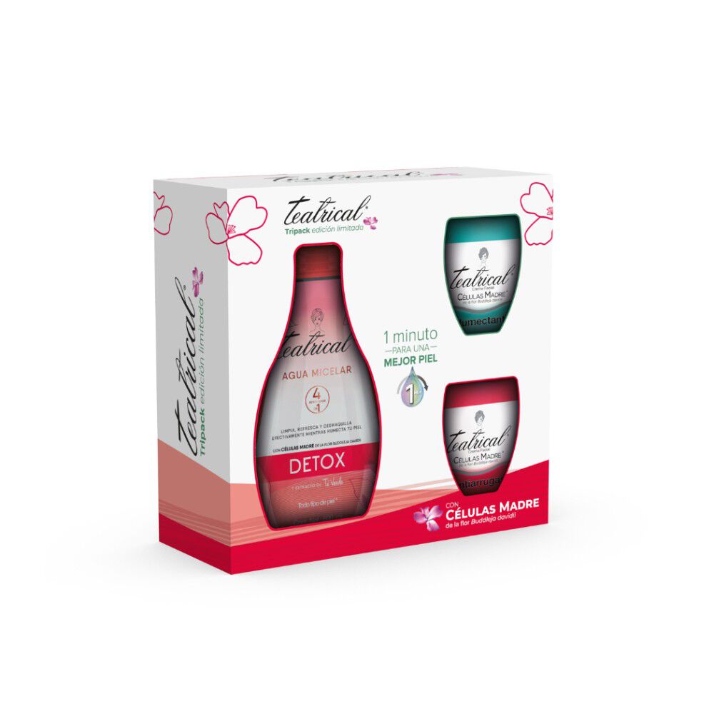 Teatrical-Agua-Micelar-Detox-+-Crema-Facial-Humect.100-grs-+-Crema-Antiarrugas-100-grs-imagen-2