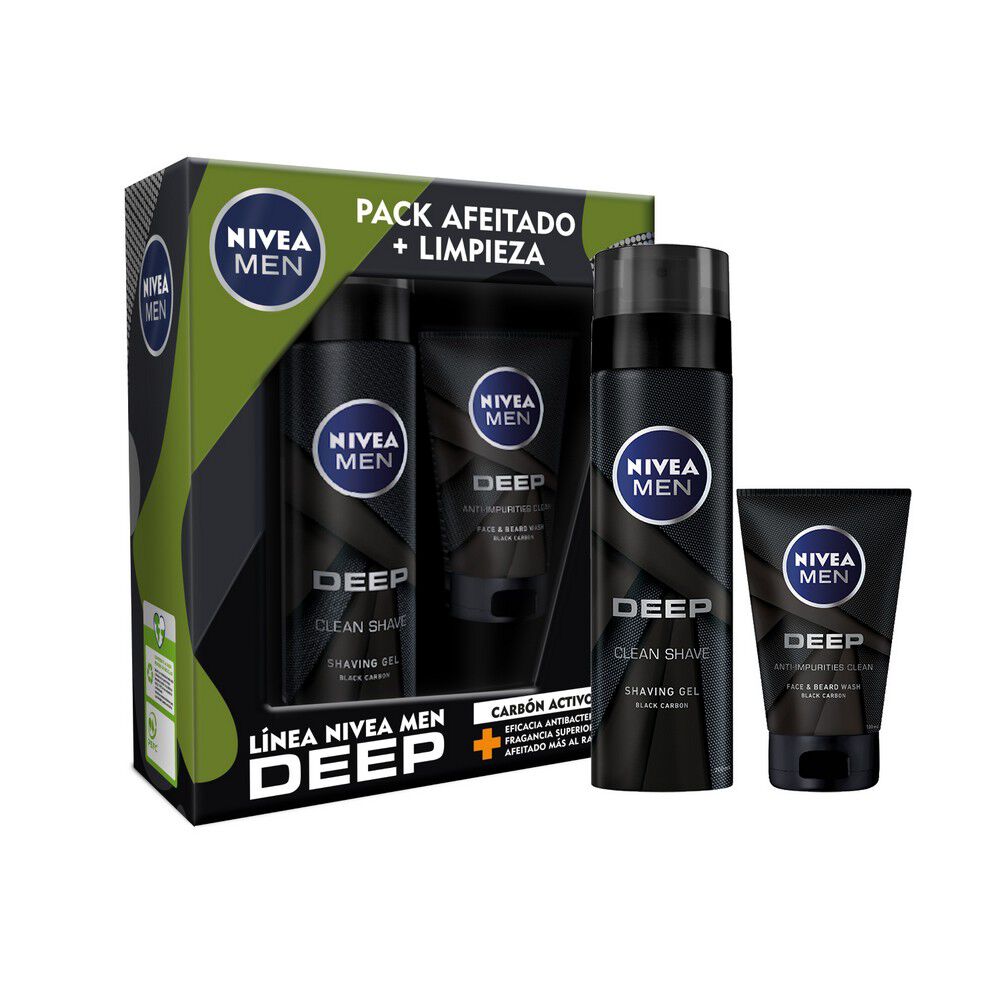 Pack NIVEA Men Deep Gel de Afeitar 200 mL + Gel de limpieza 100 mL