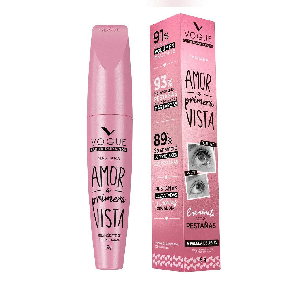 Mascara de Pestañas Amor a Primera Vista Negro Waterproof 9 Gr
