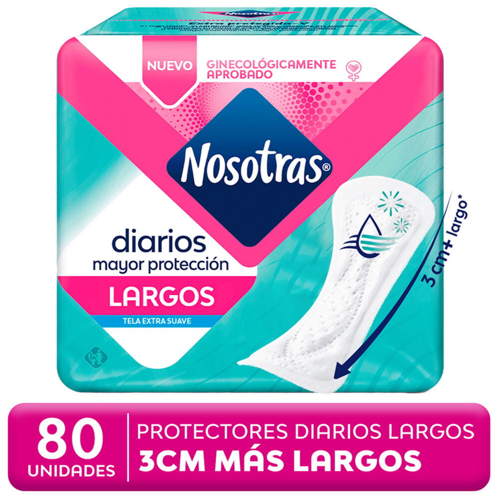 Protectores Diarios Largos 80 un