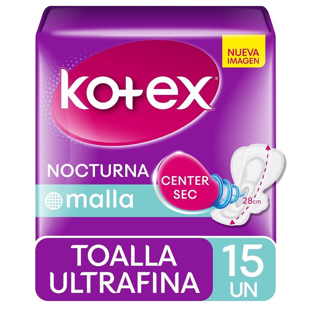 Toalla Higiénica Kotex  Ultrafina Nocturna 15 un