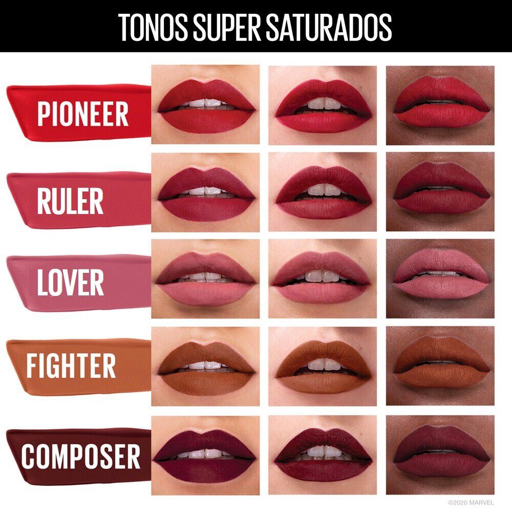 Marvel-X-Maybelline-Labial-Larga-Duración-Super-Stay-Matte-Ink-20-Pioneer-imagen-4