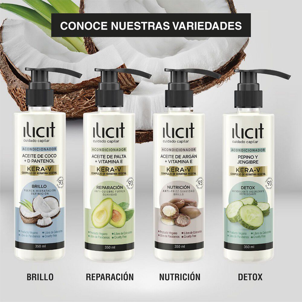 Ilicit-Acondicionador-Aceite-De-Coco+D-Pantenol-Kera-V-Brillo-350Ml-imagen-5