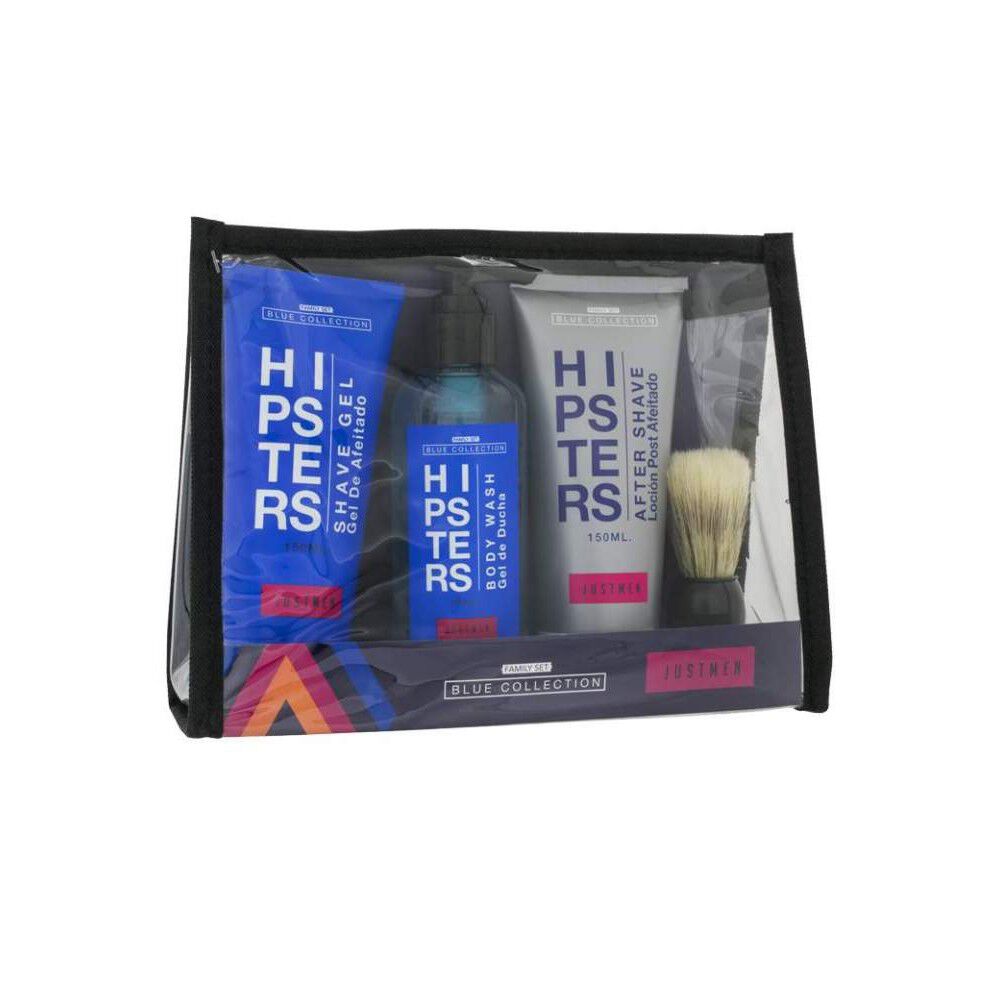Mens-Shave-Gel-Blue-150-mL-+-After-Shave-150-mL-+-Body-Wash-200-mL-+-Hisopo-imagen