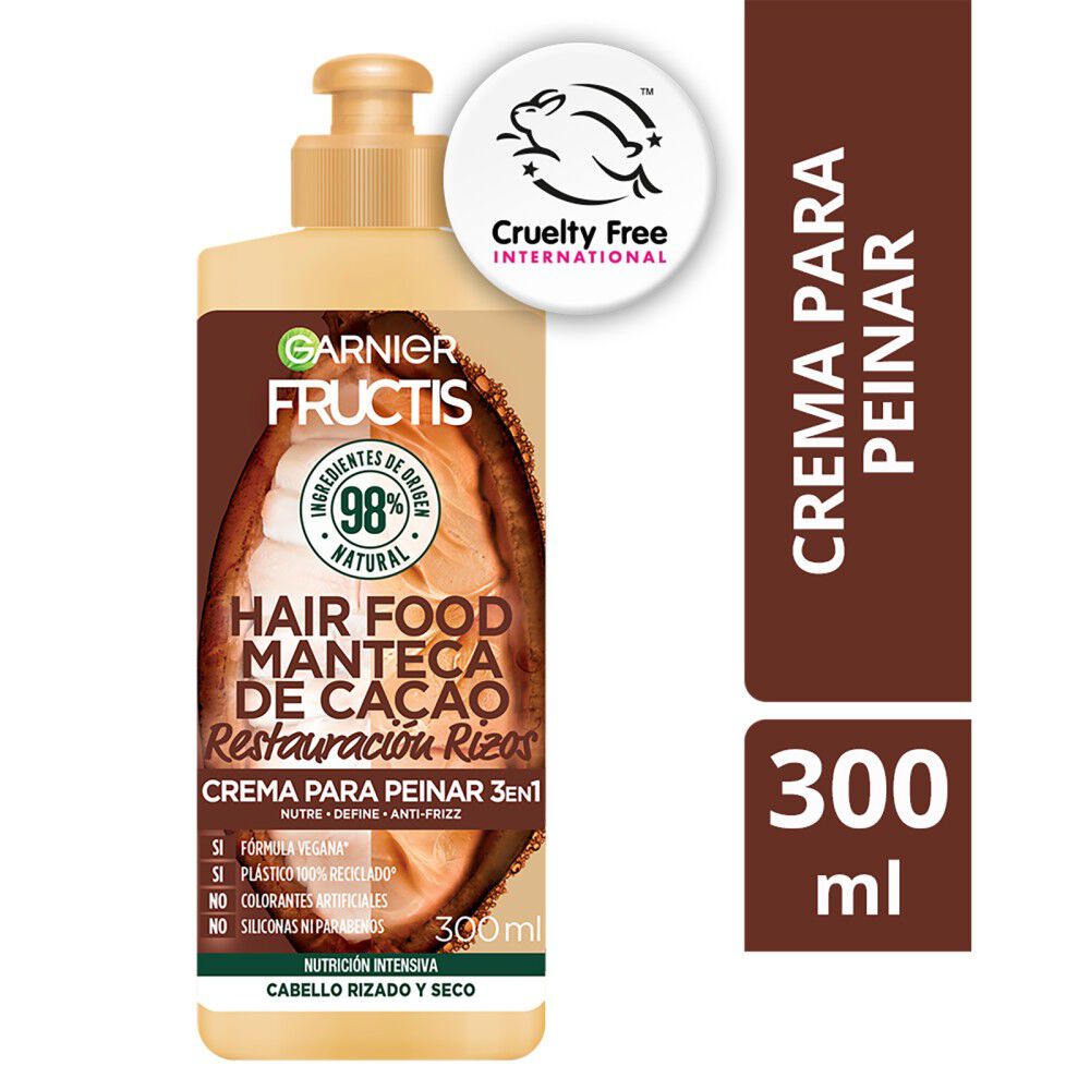Crema-Para-Peinar-Restauración-Rizos-Fructis-Hair-Food-Cacao-300ml-imagen-1