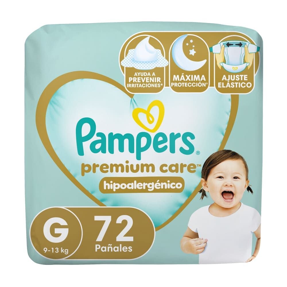 Premium Care Pañales Desechables G 72 Unidades