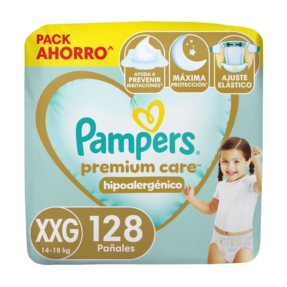 Premium Care Pañales Desechables XXG 128 Unidades