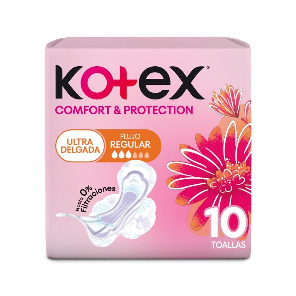 Toallas Higienicas Kotex Ultradelgadas 10 Un