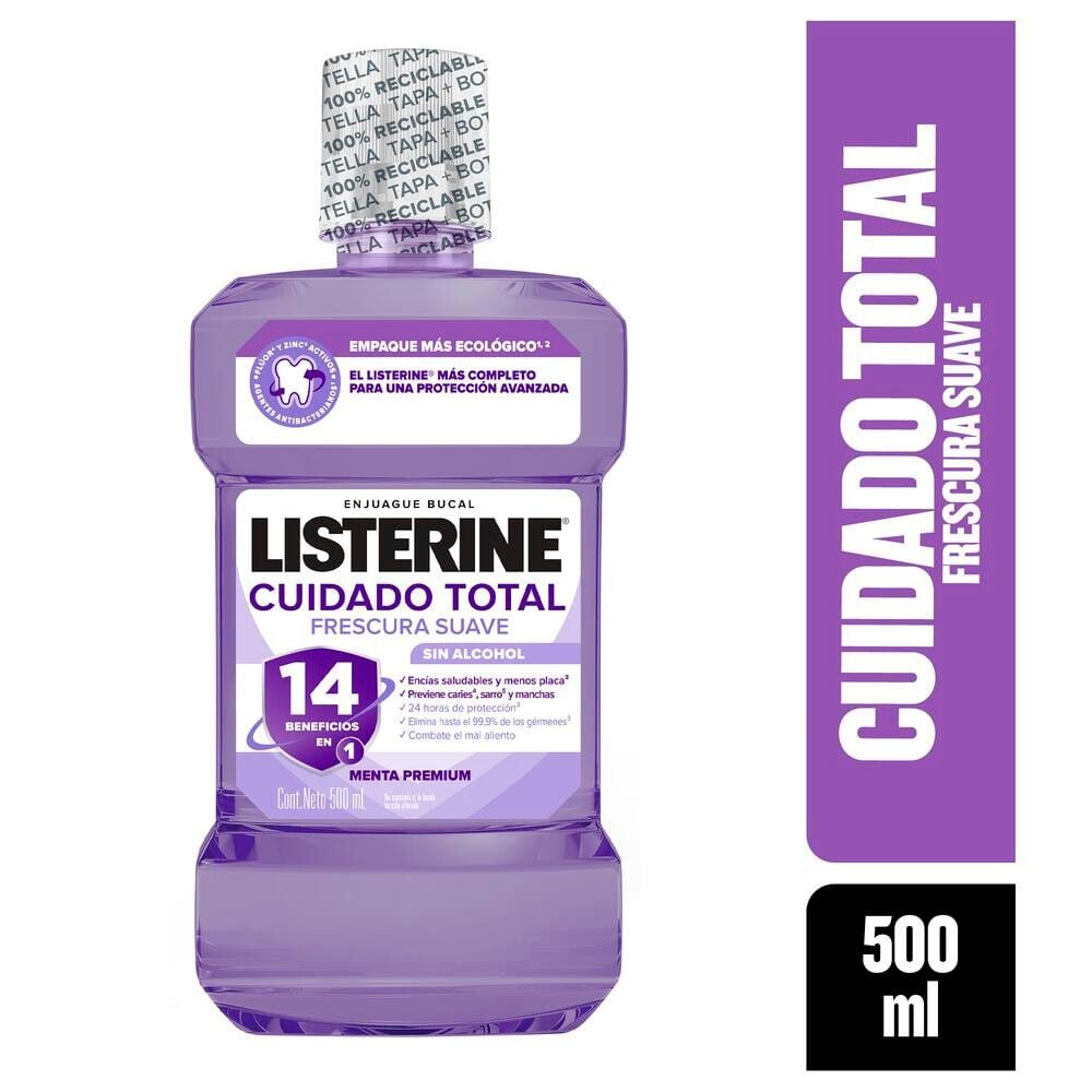 Enjuague Bucal Cuidado Total Zero Alcohol 500 mL