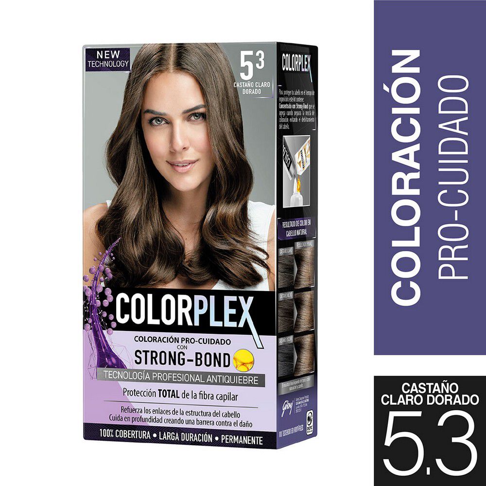 Coloración-Permanente-Pre-Cuidado-Strong-Bond-5.3-Castaño-Claro-Dorado-imagen-1