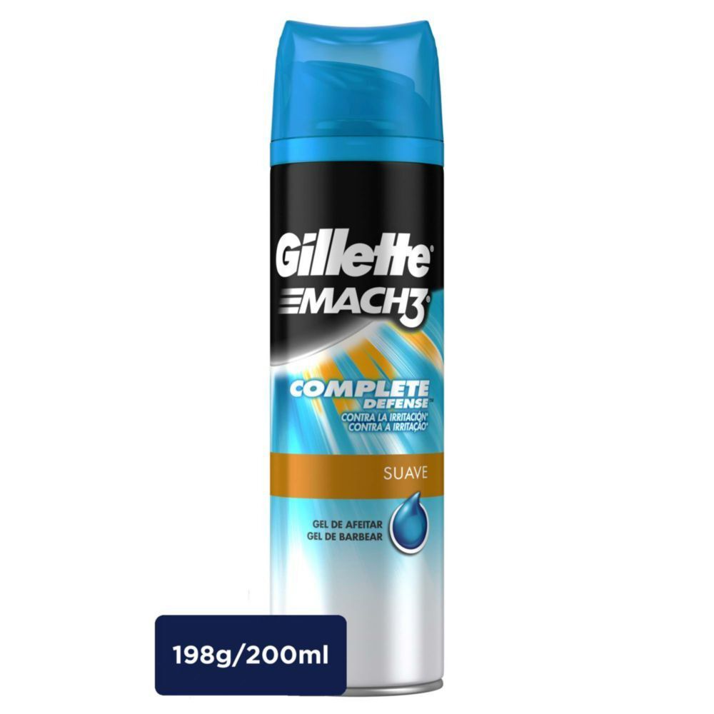 Gel de Afeitar Mach3 Complete Defense Suave 198 g