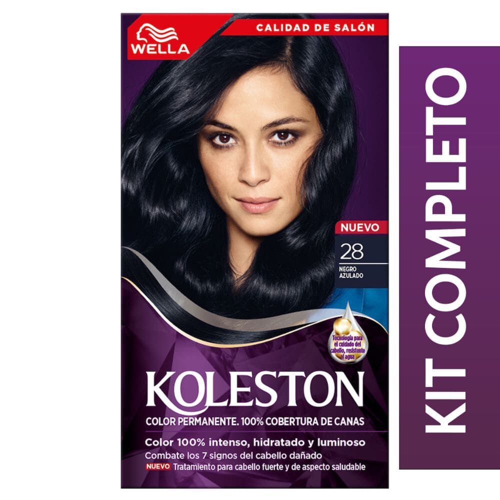 Tintura Permanente Kit 28 Negro Azulado